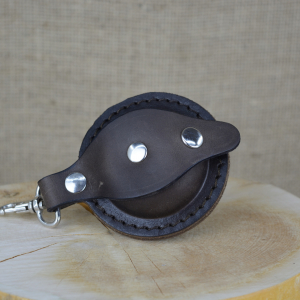 Kožená mincovka kulatá skladem